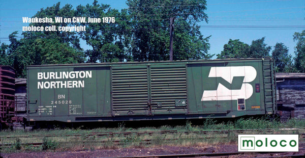 70010 BN 1972 Cascade Green repaint, Brainerd built  50' XM 15-0 Double-slider centered