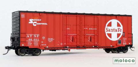 60001  ATSF Delivery 4-72, Bx-154 ACF 50' Hi-cube non-Waffle, 8+8 plug door