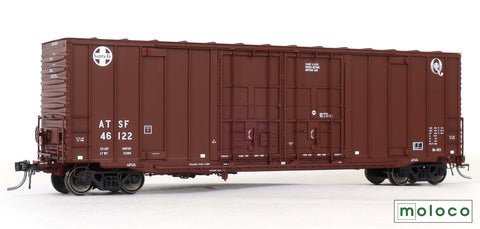 62091-01  ATSF 46122 Repaint 1988 Bx-163, ACF 50' Hi-cube non-Waffle, 8+8 plug door