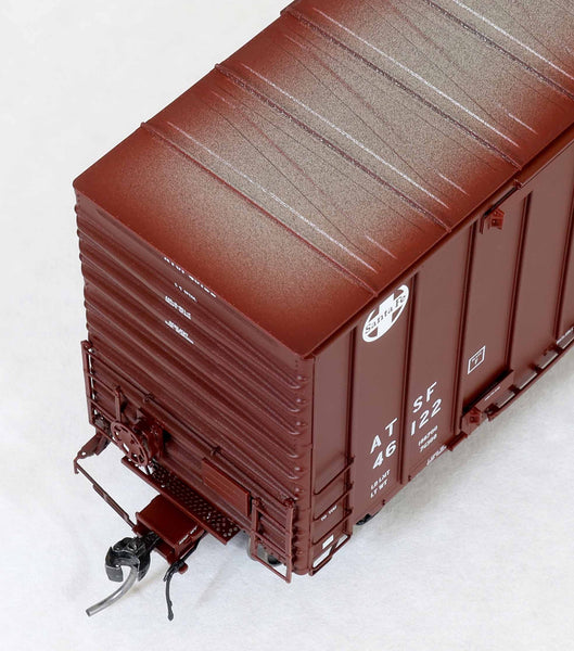 62091-01  ATSF 46122 Repaint 1988 Bx-163, ACF 50' Hi-cube non-Waffle, 8+8 plug door