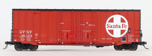 60002  ATSF Delivery 4-73, Bx-163 ACF 50' Hi-cube non-Waffle, 8+8 plug door