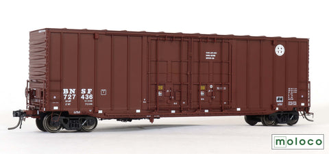 63098-01  BNSF 727436 Repaint 9-98, ACF 50' Hi-cube non-Waffle, 8+8 plug door