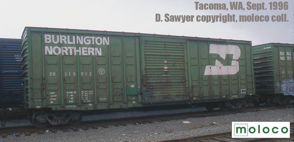 60019-03 to -05  BN Repaint 1983, ACF 50' Ext. Post Waffle, 10-6 Sliding door