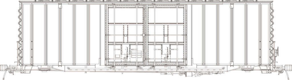 60000-02 BN ACF 50' Ext. Post non-Waffle, 8+8 plug door, Undec Kit