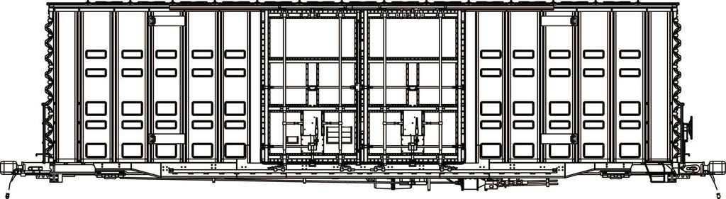 60000-00 ACF 1973-74 50' Ext. Post Waffle, 8+8 plug door, Undec Kit